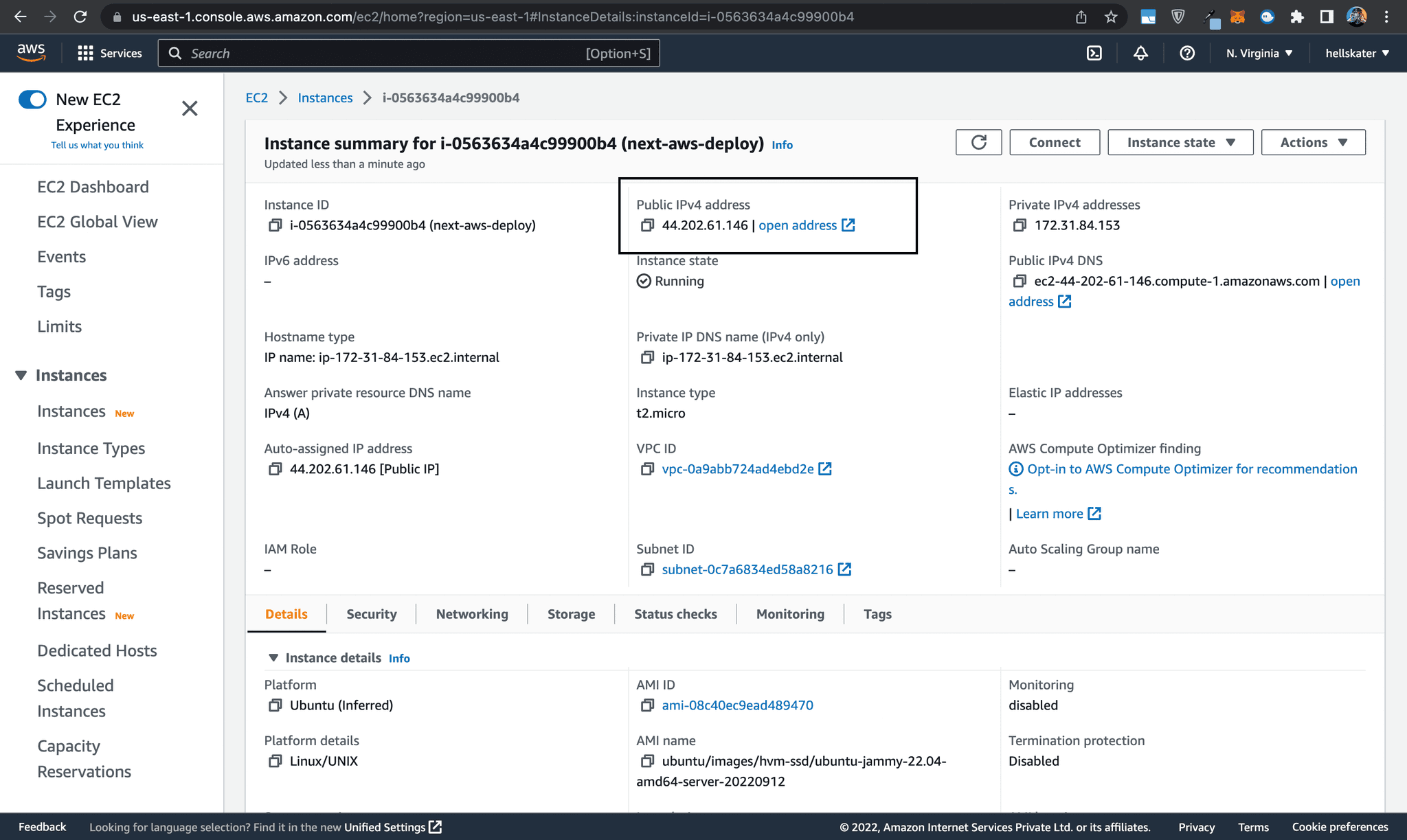 aws screenshot