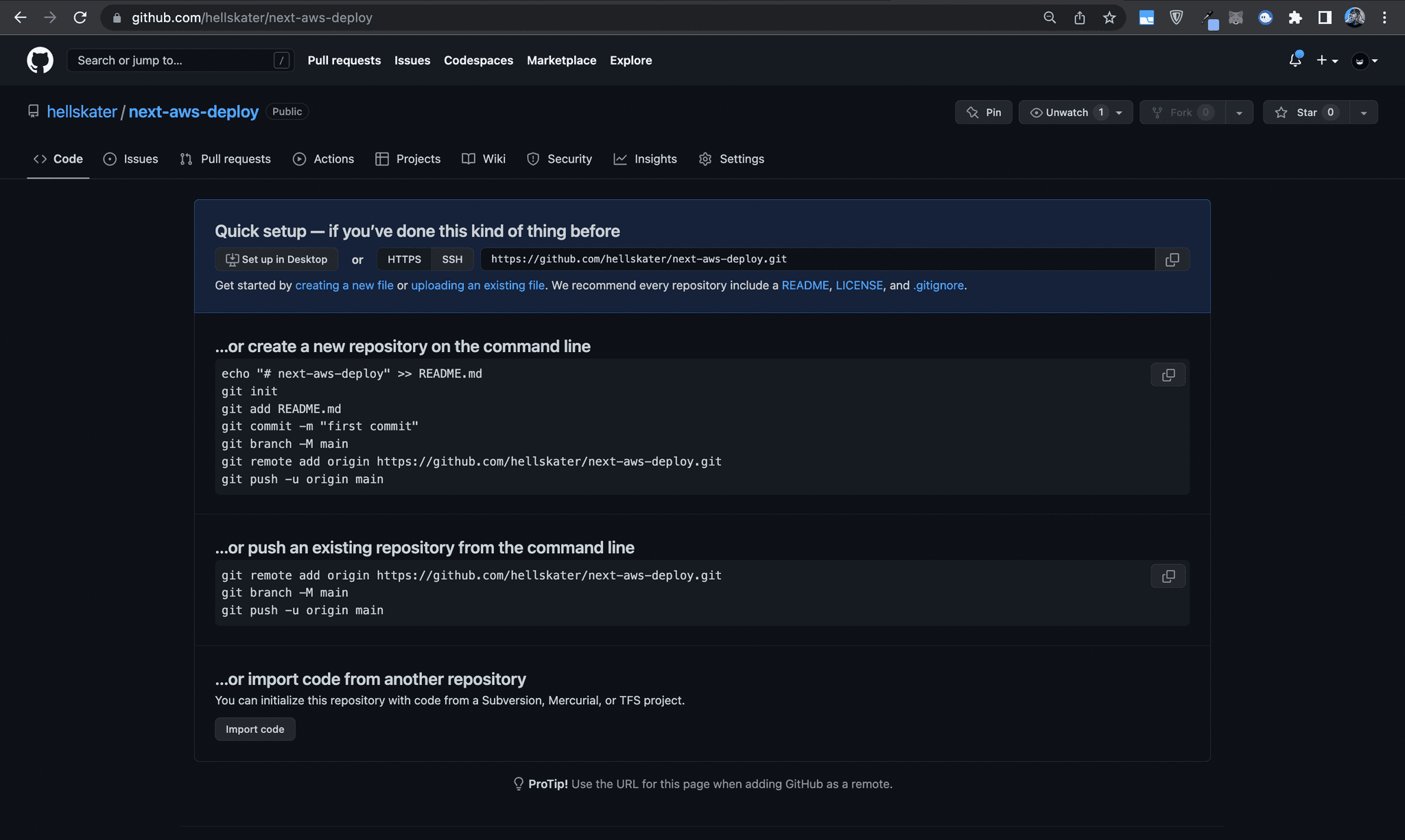 github actions screenshot