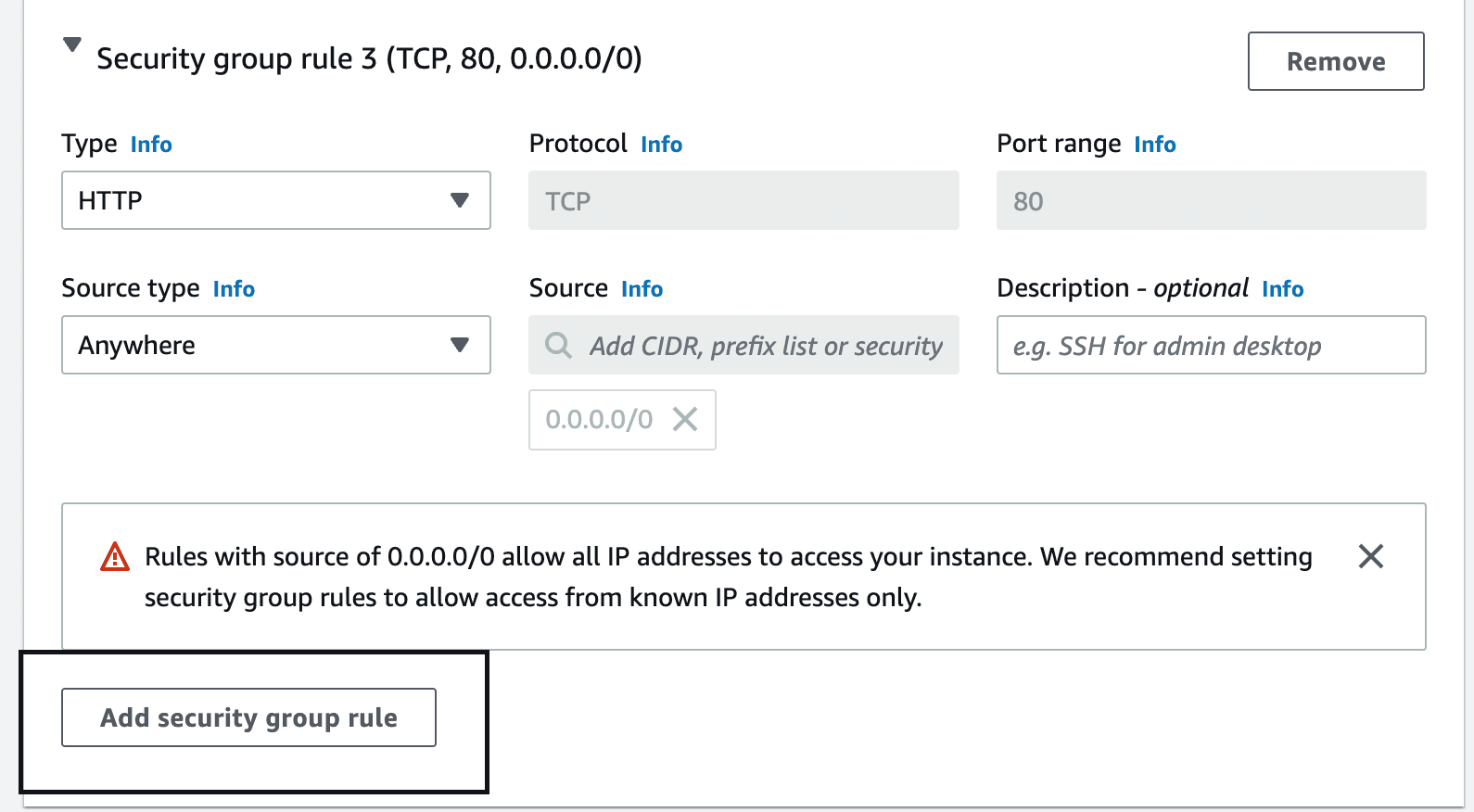 aws ec2 instance screenshot