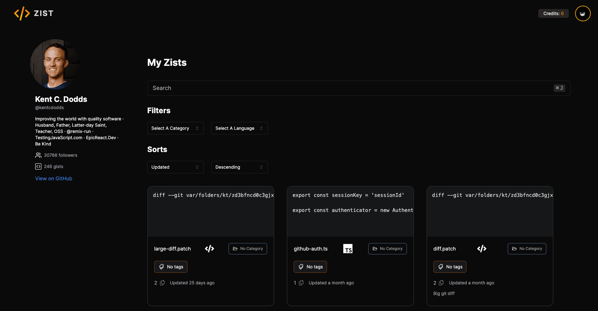 zist app screenshot